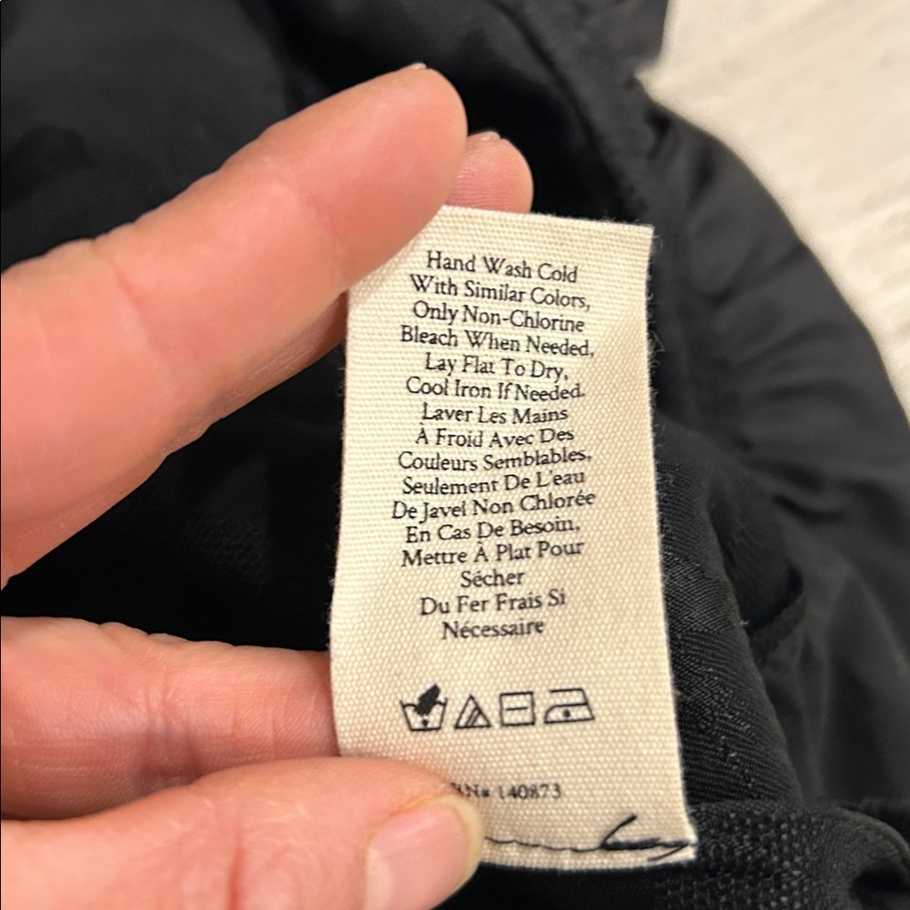 LoveShackFancy Black Jacquard Puff Sleeve Mini Dress XS Satin Ruffle Hem NWT - Picture 16 of 16